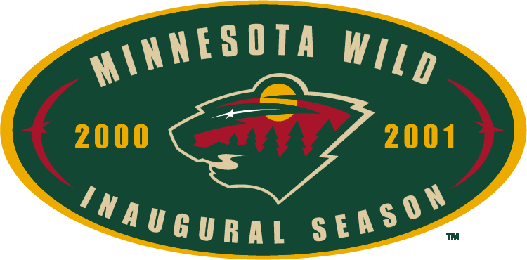 Minnesota Wild 2001 Anniversary Logo iron on heat transfer...
